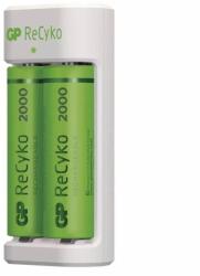 GP Batteries RECYKO E211 USB-s AKKUTÖLTŐ + 2DB 2000mAh AA AKKU