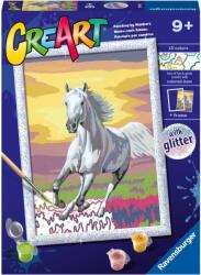 Ravensburger Kit de vopsea după număr Ravensburger CreArt - Cal la apus (7023663)