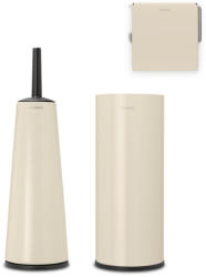 Brabantia Set de accesorii pentru toaleta Brabantia ReNew 1006267, 3 piese, Rezistent la coroziune, Bej (1006267)
