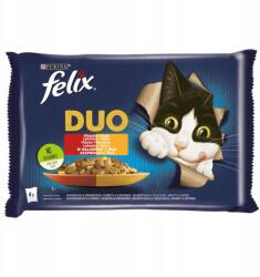 FELIX Purina Felix Fantastic Duo Macskaeledel 4x80g Vidéki ízek Zselében