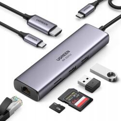 UGREEN Hub 7in1 Ugreen Cm512 Usb-C 2X Usb-A 3.2 Hdmi 4K Sd Tf olvasó Usb-C (6941876226870)