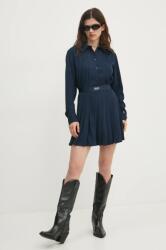 Tommy Hilfiger rochie culoarea bleumarin, mini, evazată, DW0DW19474 PPYA-SUD024_59X (DW0DW19474)