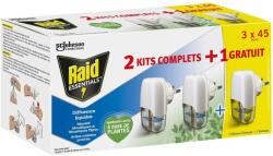 Raid електрически изпарител срещу комари и тигрови комари, машинка с течен пълнител, Цветя, 3 броя