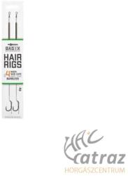 Korda Basix Hair Rigs Wide Gape BS Szakállnélküli Bojlis Előkötött Horog - 25lb Méret: 4 (KBX017)