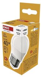 EMOS LED izzó Basic Mini Globe / E27 / 5, 5 W (40 W) / 470 lm / Természetes fehér (ZL6F23)