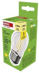 EMOS LED izzó Filament Mini Globe / E27 / 1, 8 W (25 W) / 250 lm / Meleg fehér (ZF6D02)