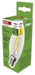 EMOS LED izzó Filament gyertya A CLASS/ E14 / 3, 8 W (60 W) / 806 lm / természetes fehér (ZF3A43)