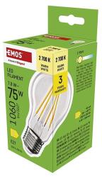EMOS LED izzó Filament A60 / E27 / 7, 8 W (75 W) / 1060 lm / Meleg fehér (ZF5D52)