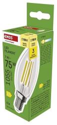 EMOS LED izzó Filament gyertya / E14 / 7 W (75 W) / 1055 lm / Meleg fehér (ZF3D52)