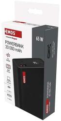 EMOS Powerbank NTBF20, 20 000 mAh, 65 W PD, fekete (B0560B) - dellaprint