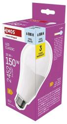 EMOS LED izzó Classic A80 / E27 / 20 W (150 W) / 2452 lm / Hideg fehér (ZQ5E84)