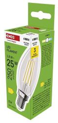 EMOS LED izzó Filament gyertya / E14 / 1, 8 W (25 W) / 250 lm / Természetes fehér (ZF3D03)