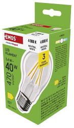 EMOS LED izzó Filament A60 / E27 / 3, 4 W (40 W) / 470 lm / Természetes fehér (ZF5D23)