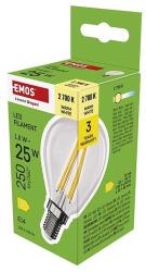 EMOS LED izzó Filament Mini Globe / E14 / 1, 8 W (25 W) / 250 lm / Meleg fehér (ZF1D02)