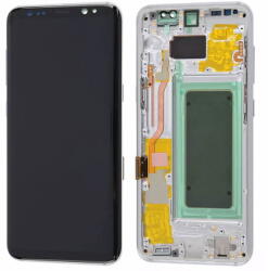 NBA001LCD10112002766229191 Samsung Galaxy S8 G950 OLED kijelző érintővel Ezüst kerettel, előlap (NBA001LCD10112002766229191)