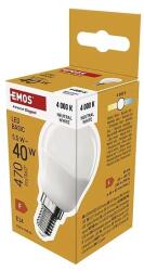 EMOS LED izzó Basic Mini Globe / E14 / 5, 5 W (40 W) / 470 lm / Természetes fehér (ZL1F23)