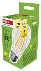 EMOS LED izzó Filament A60 / E27 / 10, 5 W (100 W) / 1521 lm / Meleg fehér (ZF5D62)