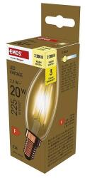 EMOS LED izzó Vintage gyertya / E14 / 2, 5 W (20 W) / 225 lm / Meleg fehér (Z53012)