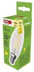 EMOS LED izzó Filament gyertya / E14 / 1, 8 W (25 W) / 250 lm / Meleg fehér (ZF3D02)