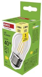 EMOS LED izzó Filament Mini Globe / E27 / 3, 4 W (40 W) / 470 lm / Meleg fehér (ZF6D22)