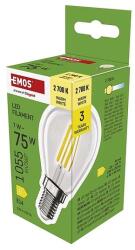 EMOS LED izzó Filament Mini Globe / E14 / 7 W (75 W) / 1055 lm / meleg fehér (ZF1D52)