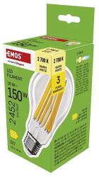 EMOS LED izzó Filament A70 / E27 / 18 W (150 W) / 2452 lm / Meleg fehér (ZF5D82)