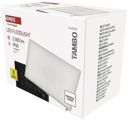 EMOS LED reflektor TAMBO, 20 W, 2000 lm, természetes fehér, IP65, fekete (ZS2522)