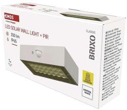 EMOS LED SOLAR lámpatest BRIXO PIR, 350lm IP65 természetes fehér (ZG161S) - dellaprint
