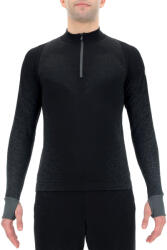 UYN Tricou pentru bărbați Running Excelerati Shirt LS Zip Up Black M