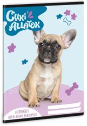 Ars Una Ars Una: Cuki állatok - Francia bulldog leckefüzet 38 lapos A/5 (50844265) - jatekshop
