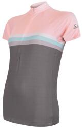Sensor Tricou de ciclism pentru femei Cyklo Summer Stripe Grey/Pink M