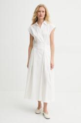 APC A. P. C. pamut ruha robe athena fehér, midi, harang alakú, COEVD. F35149 - fehér 36