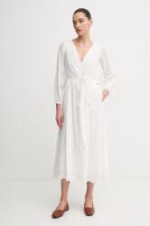 Pepe Jeans pamut ruha DEEPTY bézs, midi, harang alakú, PL953693 - bézs L
