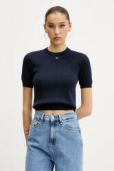 Tommy Hilfiger pamut pulóver könnyű, sárga, DW0DW19336 - sötétkék M