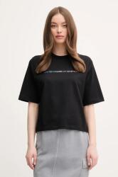 United Colors of Benetton pamut póló női, fekete, 3BL0D109D - fekete XS