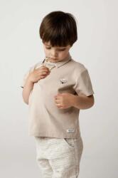 Donsje gyerek pamut póló Wouti Shirt Groom bézs, sima, 4098701 - bézs 122