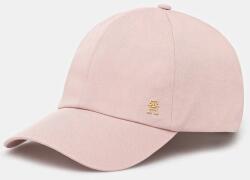 Tommy Hilfiger pamut baseball sapka rózsaszín, sima, AW0AW17138 - rózsaszín Univerzális méret