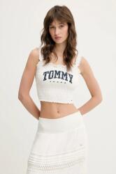 Tommy Jeans pamut top fehér, DW0DW20240 - fehér L