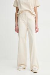 APC A. P. C. pamut nadrág pantalon margaret női, bézs, magas derekú széles, COHFU. F08476 - bézs 34 - answear - 89 990 Ft