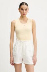 Tommy Jeans top sárga, DW0DW20673 - sárga L