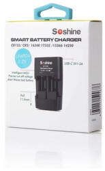 16340 17335 14250 15266 RCR123/RCR2 LiFePO4 intelligens akkumulátor töltő (Soshine-Charger)