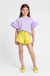 Twinset gyerek rövidnadrág sárga, sima, 251GJ2610 - sárga 110