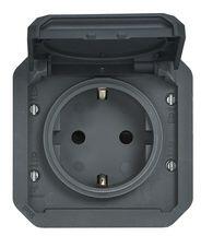 Legrand Plexo55 162 dugalj földelt csapófedéllel antracit IP55 süllyesztett csavaros LEGRAND - 069839L (069839L)