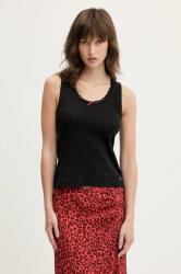 Tommy Jeans pamut top fekete, DW0DW20619 - fekete S
