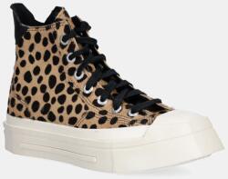 Converse bőr sneaker Chuck 70 De Luxe Heel Squared bézs, A12814C - bézs Női 36.5