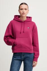 Tommy Hilfiger pamut melegítőfelső rózsaszín, női, nyomott mintás, kapucnis, DW0DW19414 - rózsaszín S
