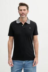 Guess poló NOLAN fekete, férfi, sima, M5GP66 J1314 - fekete XL