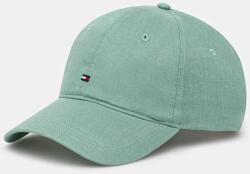 Tommy Hilfiger vászonsapka zöld, sima, AW0AW17130 - zöld Univerzális méret