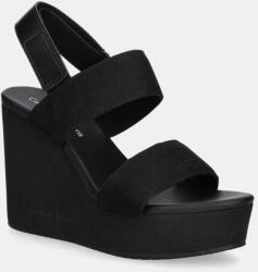 Calvin Klein Jeans szandál WEDGE SANDAL WEBBING IN fekete, YW0YW01790 - fekete Női 36