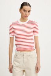Tommy Hilfiger pamut pulóver könnyű, sárga, DW0DW19336 - piros L